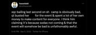 Hasan's tweets about the incident (Image via Twitter)